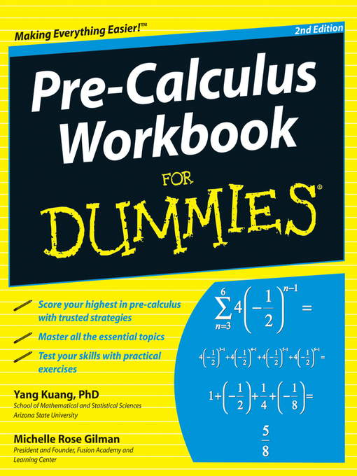 Title details for Pre-Calculus Workbook For Dummies by Yang Kuang - Available